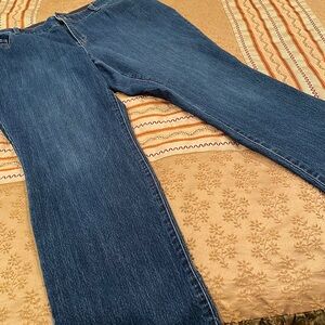CJ Banks jeans, blue, cotton blend, inside elastic waist, 16w petite